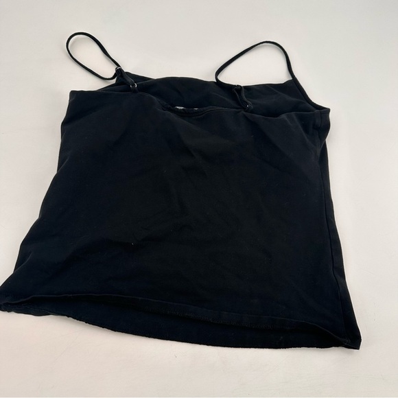 J. Crew 2025 Stretch Cotton Shelf Bra Tank Top Black Large - Picture 6 of 6
